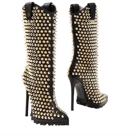 PHILIPP PLEIN Studded Boots NWOT - Picture 1 of 6